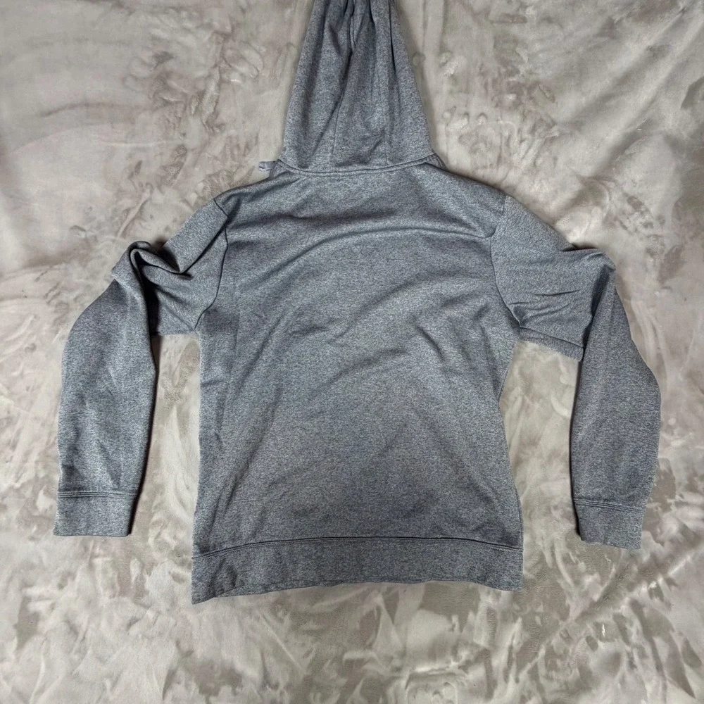 The North Face Mens Grey Heathered Logo Hoodie Sweatshirt Size Large L